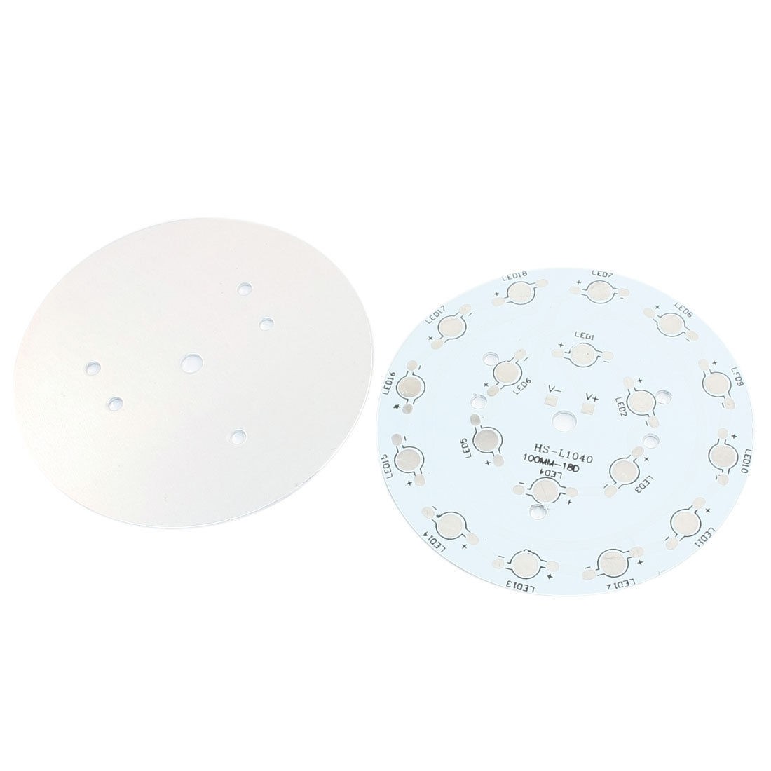 2pcs 100mm Dia Aluminum PCB Circuit Board for 18 x 1W/3W/5W Power LED