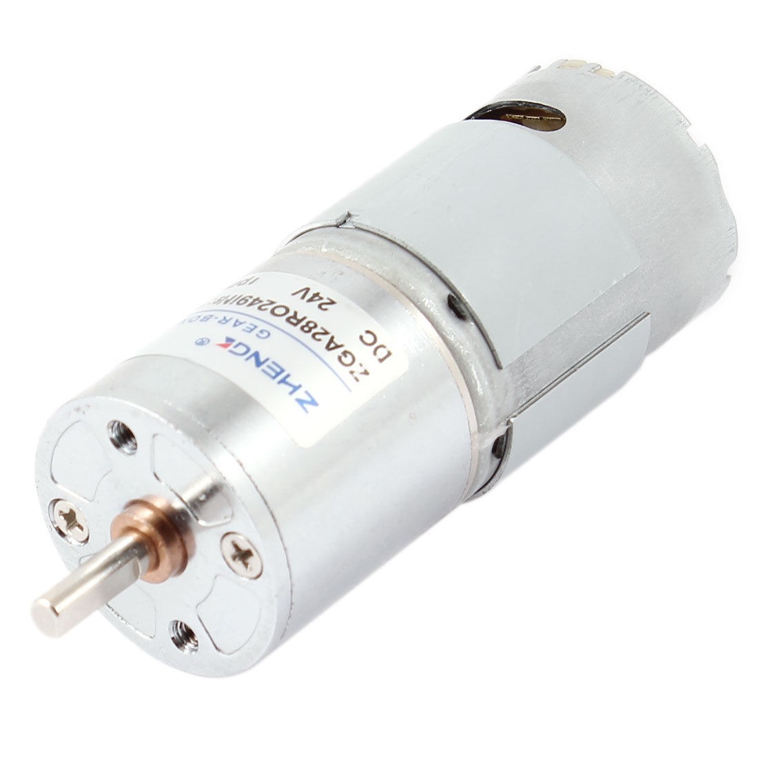 DC 24V 40RPM 4mm Shaft Dia Cylindrical Magnetic Electric Geared Box Motor