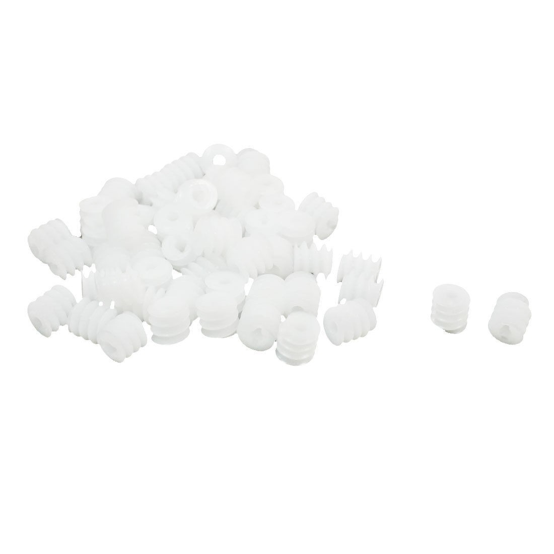 50Pcs 2mm x 6mm Plastic Worm Gear 6mm Height for DIY Toy Motor Reduction Box