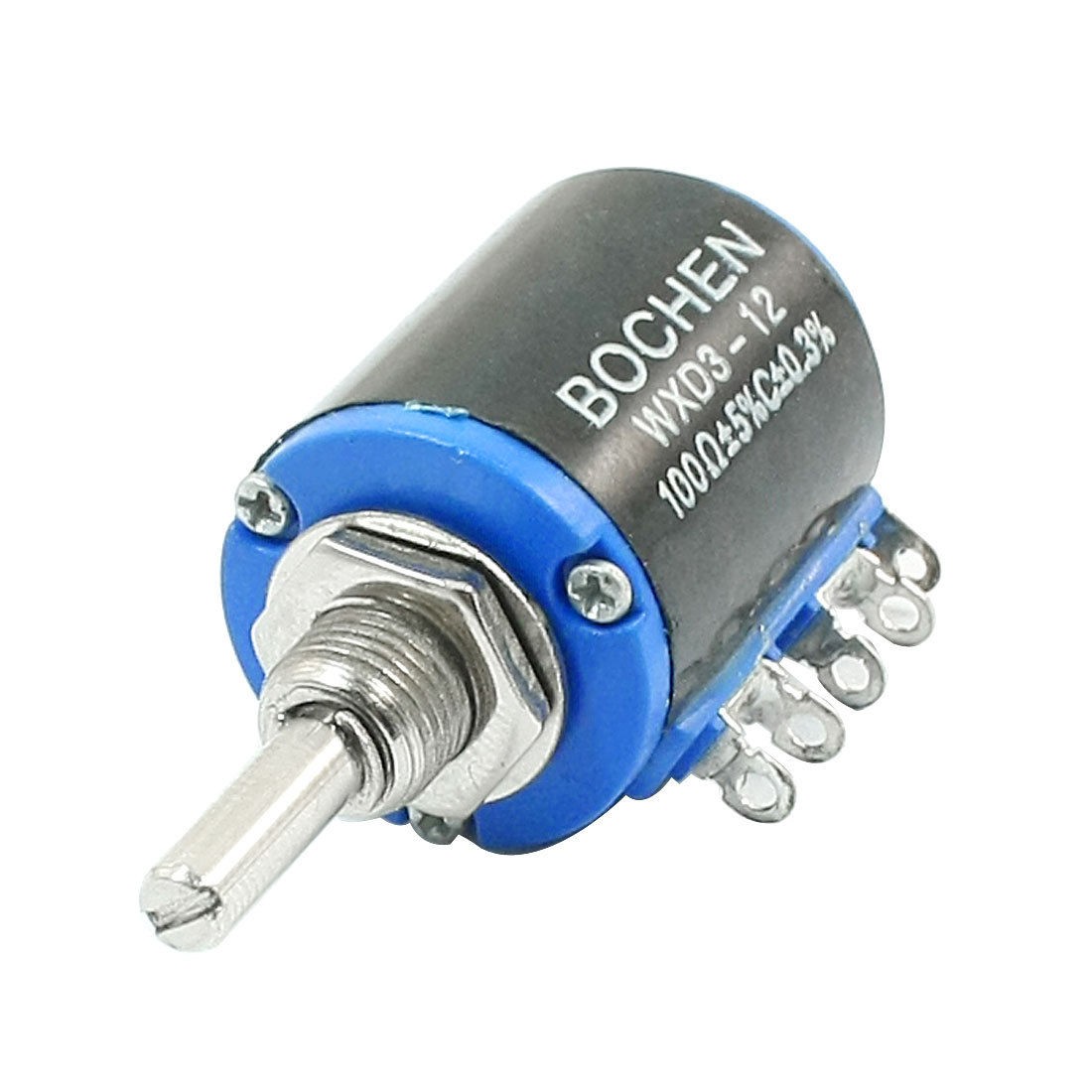 WXD3-12-2W 100 Ohm 5% 26 x 21mm Body Wire Wound Rotary Potentiometer