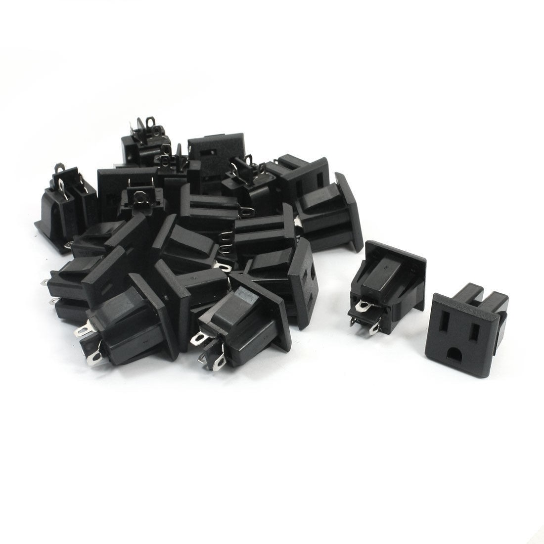 20Pcs US Plug Socket Soldering Power Adapter Connector AC 125V 15A