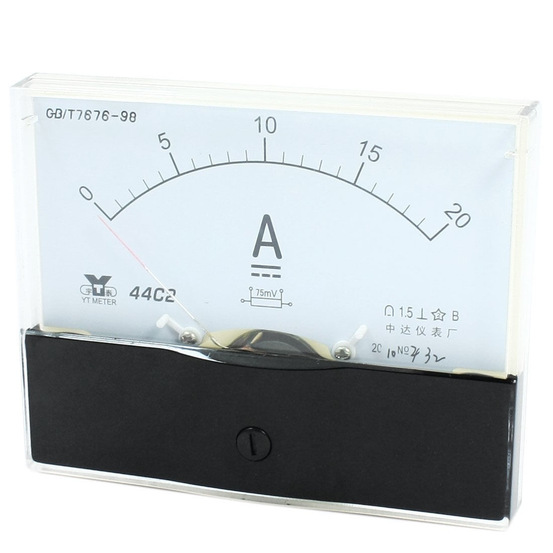Measurement Tool Analog Panel Ammeter Gauge DC 0 - 20A Measuring Range