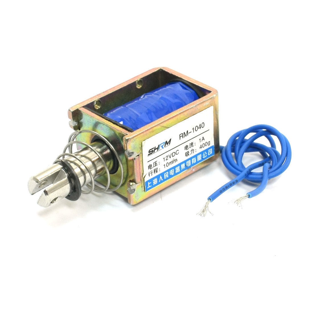 DC12V 400g/10mm Pull Type Linear Motion Two Wires Solenoid Electromagnet