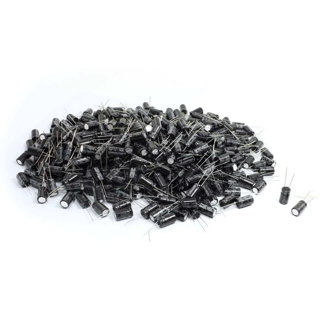 500pcs 17mm x 10mm Electrolytic Capacitors 2200uF 10V 105 Centigrade