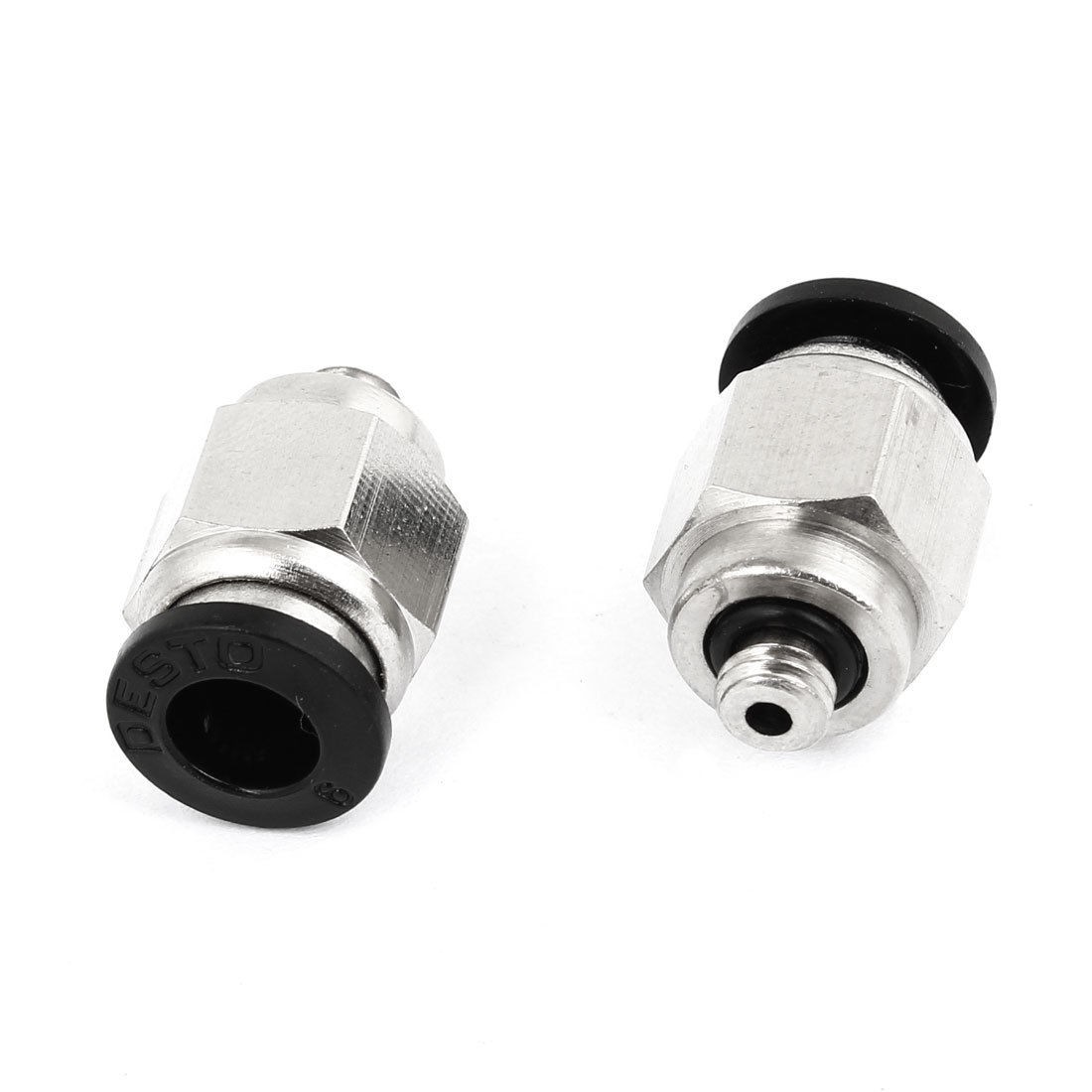 2 Pcs 5mm Male Threaded Pneumatic Quick Connector Fitting