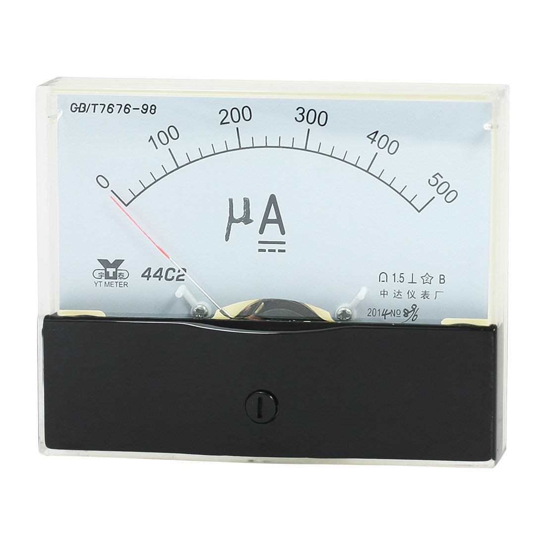 Measurement Tool Analog Panel Ammeter Gauge DC 0 - 500uA Measuring Range