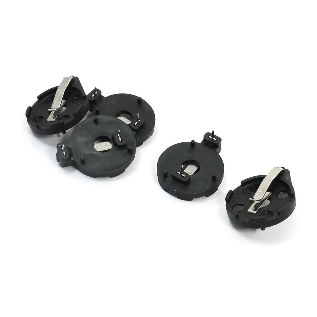 5 Pieces Coin Cell Button Battery Holder Socket for CR2016/2025/20<wbr/>32 Batteries