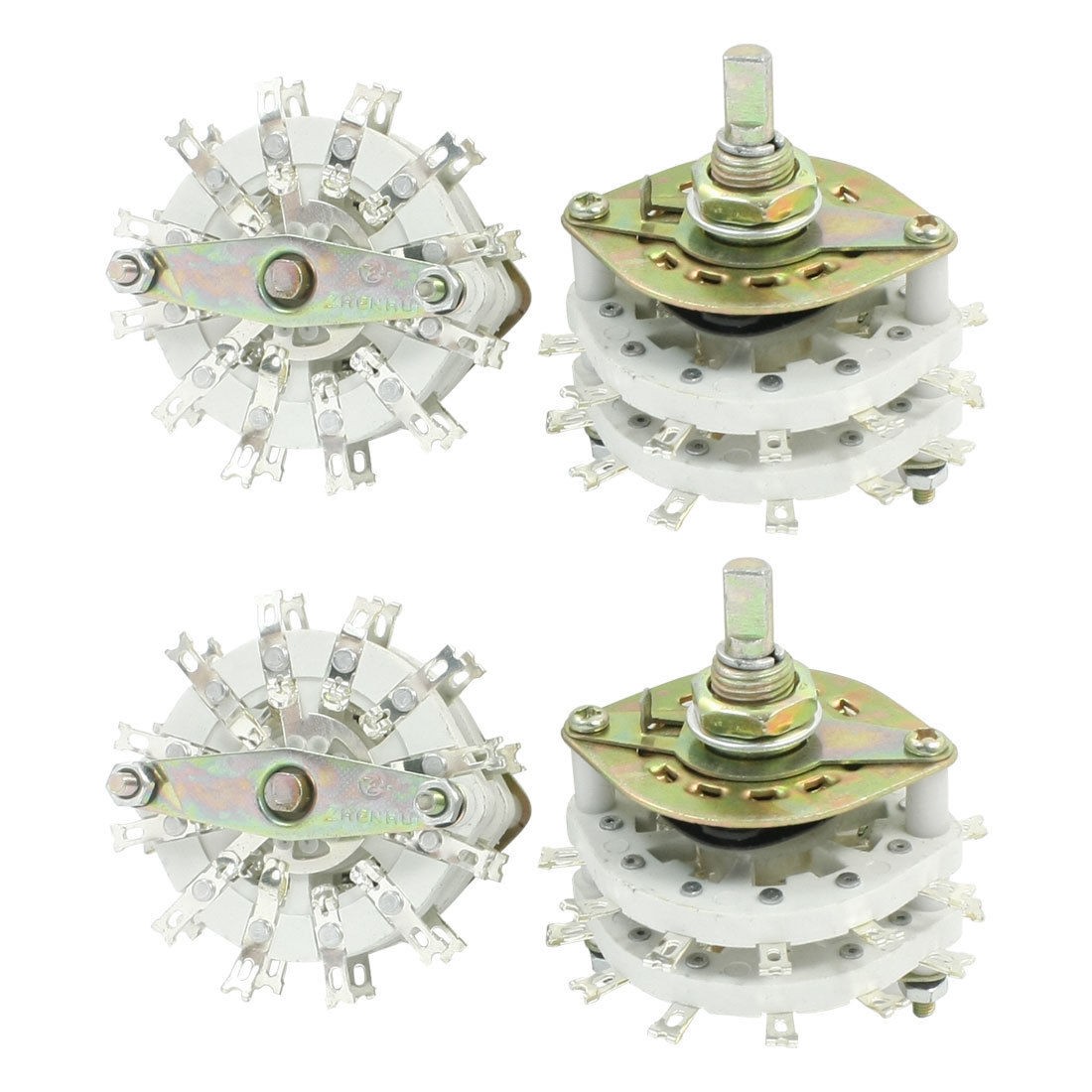 4PCS Band Channael Rotary Switch 6P3T 6 Pole 3 Way Double Decks