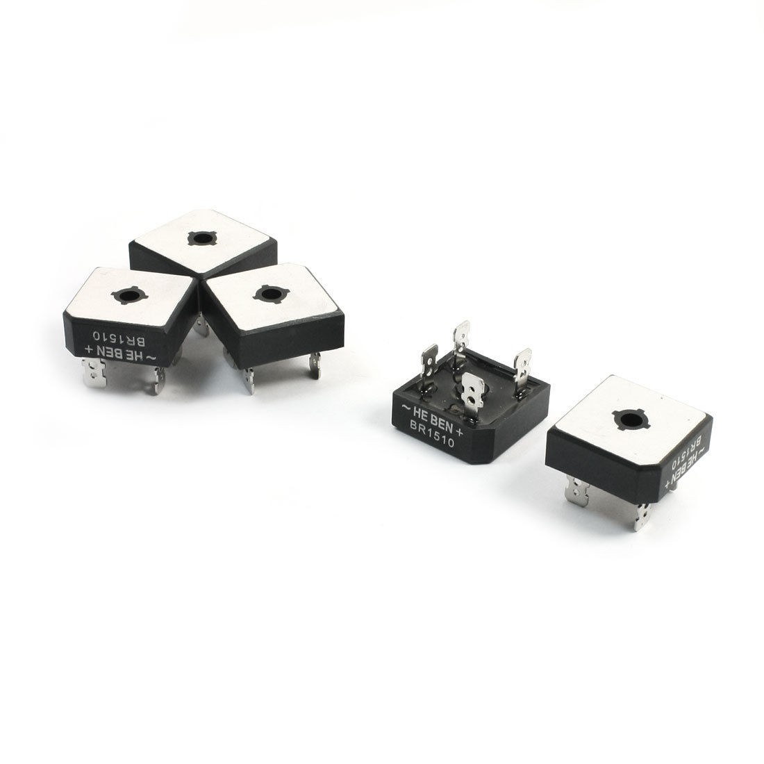 5 x Single Phase Diode Bridge Rectifier Metal Housing KBPC1510 1000V 15A