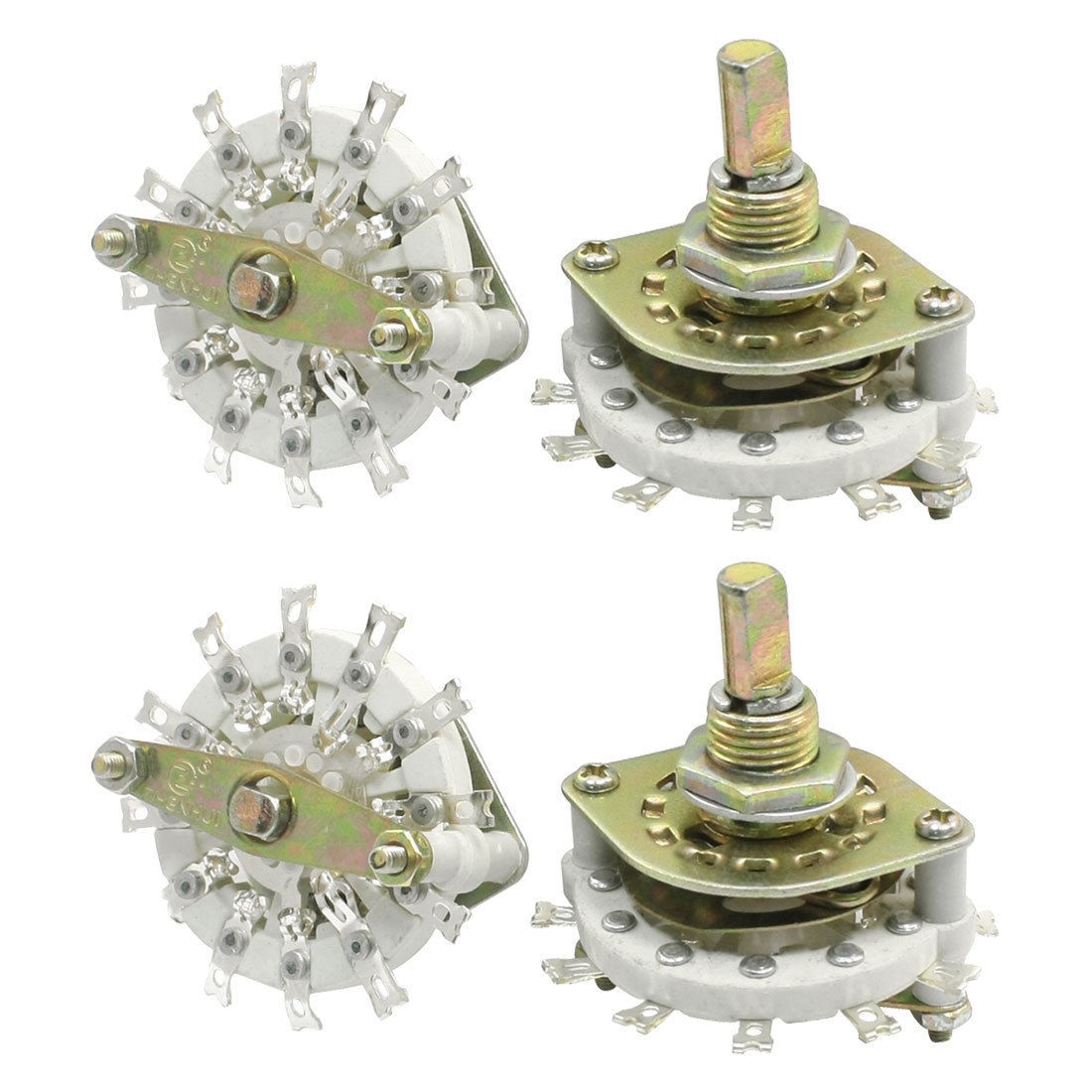 4pcs 3P3T 3 Pole 3 Throw One Deck Band Channel Rotary Switch KCZ3*3