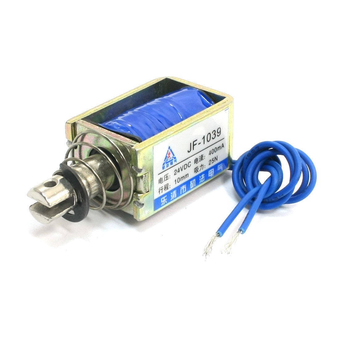DC24V 400mA 25N/10mm Pull 2-Wire Linear Motion Solenoid Electromagnet