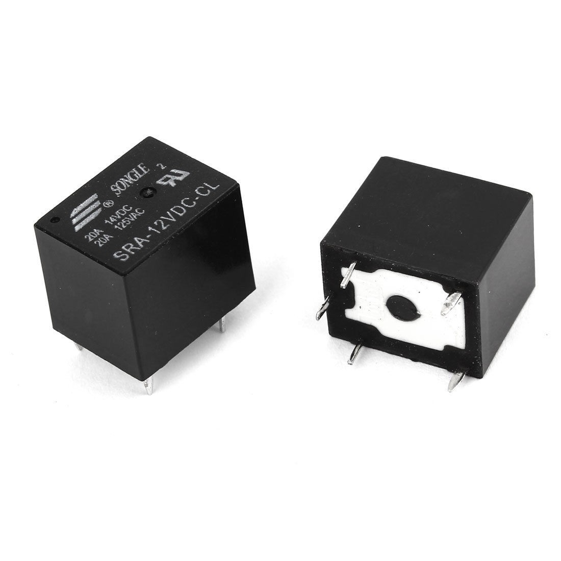 DC 14V/20A AC 125V/20A 5 Pins SPDT Electromagneti<wbr/>c Relay DC 12V Coil 2 Pcs