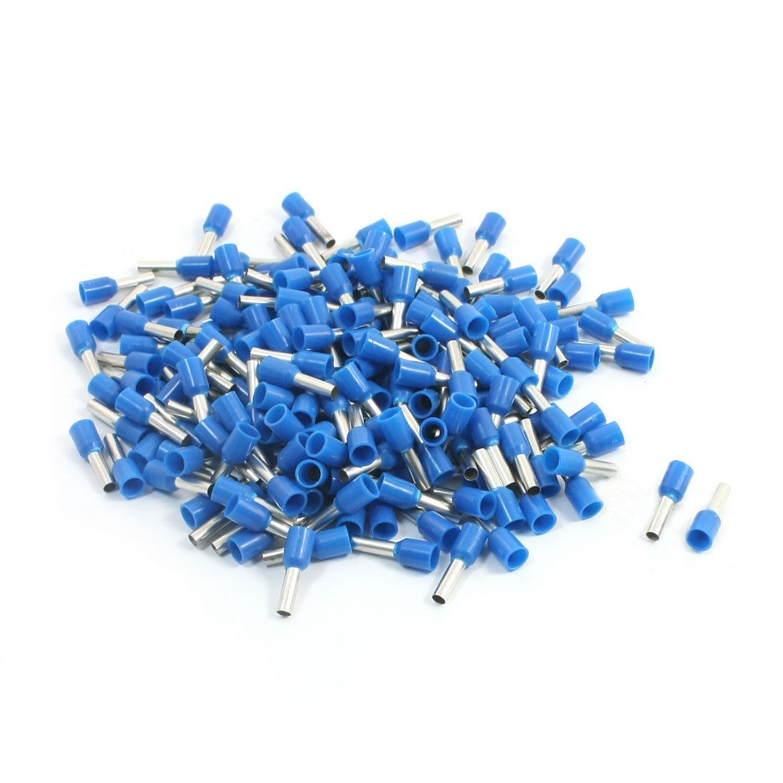 190 Pcs E2508 14AWG Wire Blue Plastic Sleeve Pre Insulation Wiring Terminals