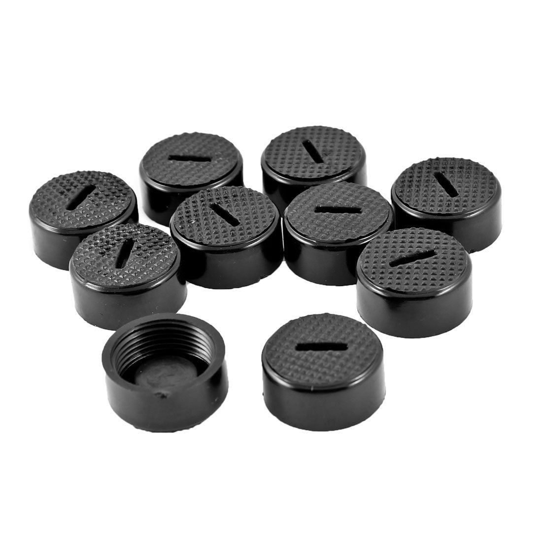10 Pcs Plastic Electric Tool 15mm Female Thread Dia Carbon Brush Holder Cap
