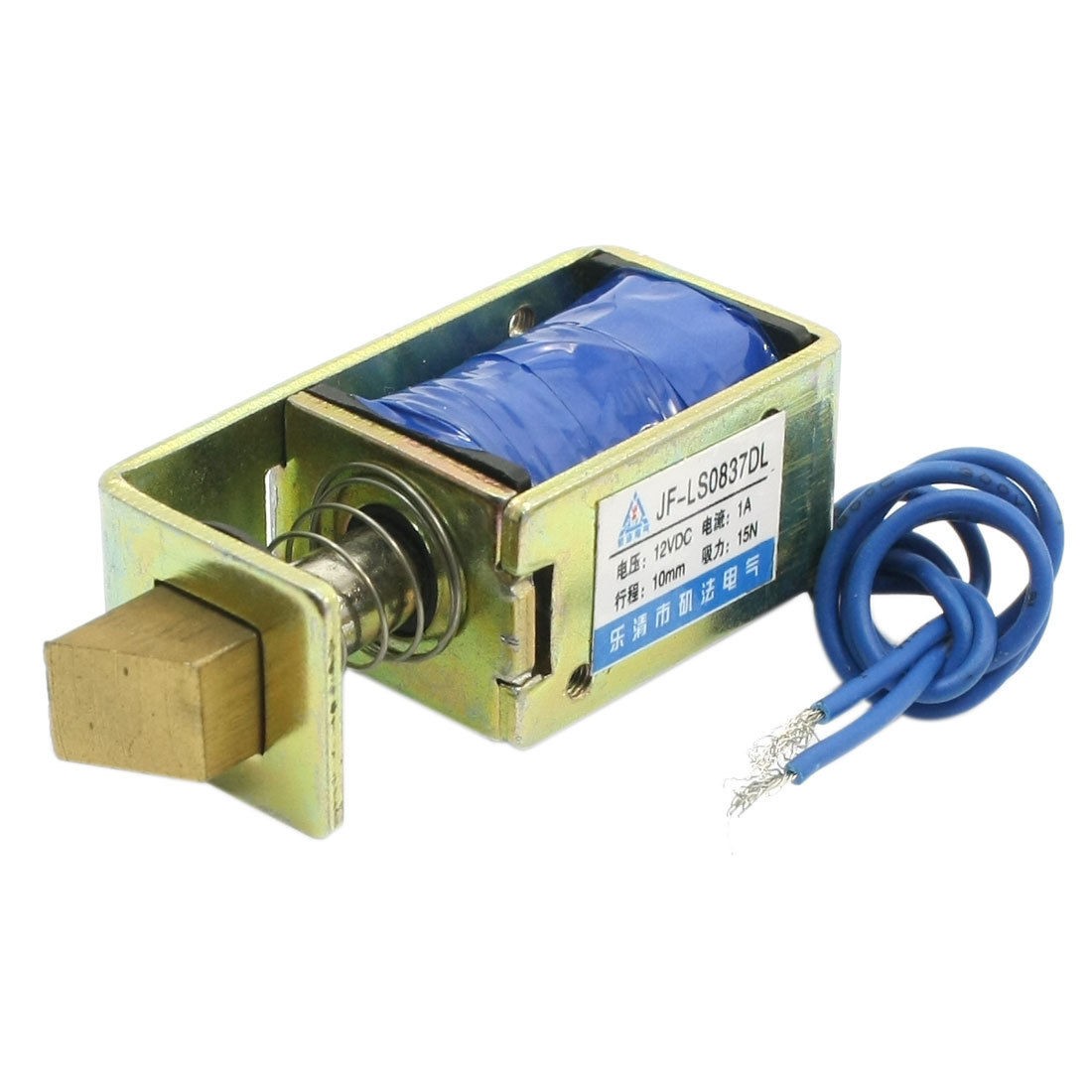 JF-LS0837DL DC12V 1A 15N Force 10mm Stroke Pull Solenoid for Door Lock