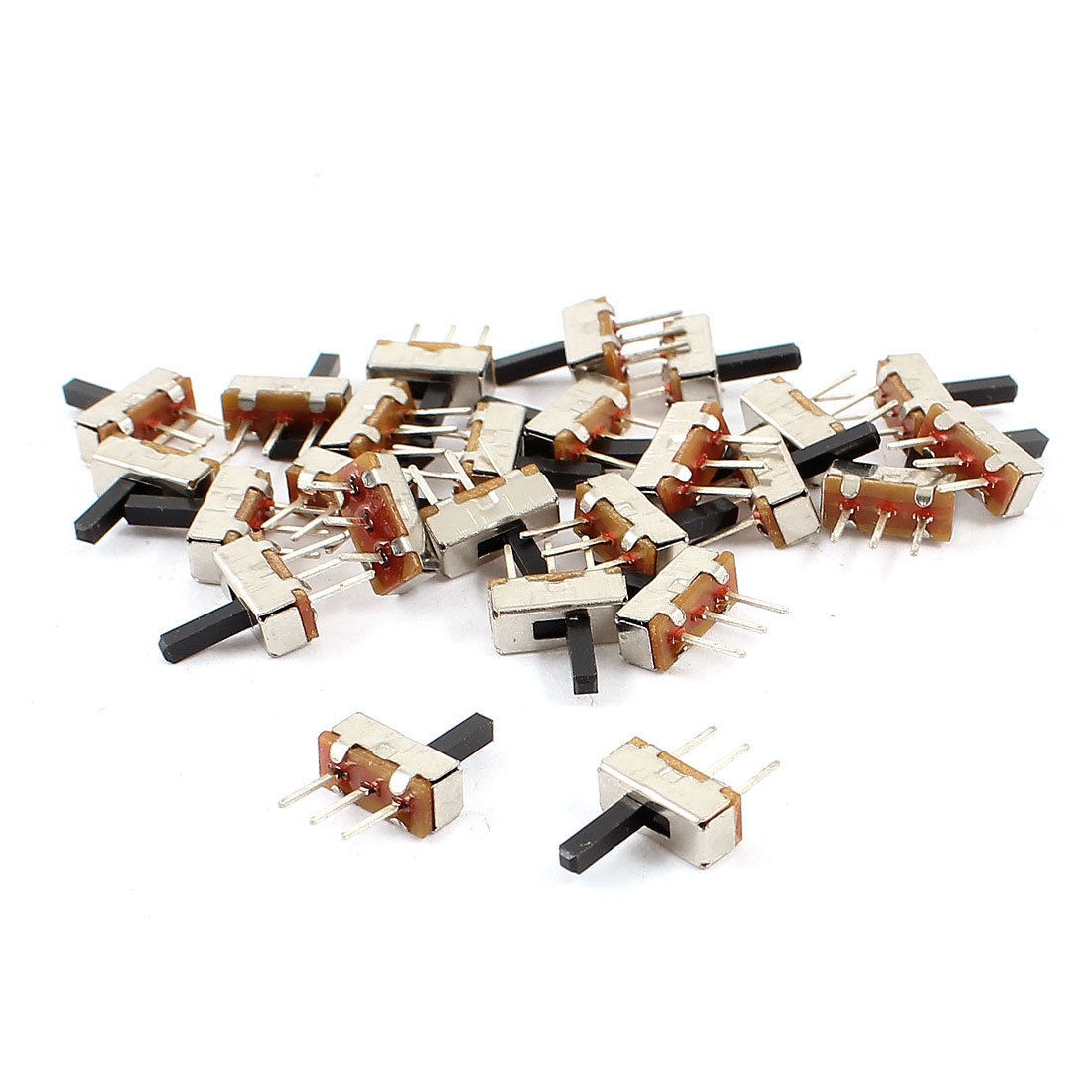 25 Pcs 3Pin PCB Mount 2 Position SPDT Horizontal Miniature Slide Switch