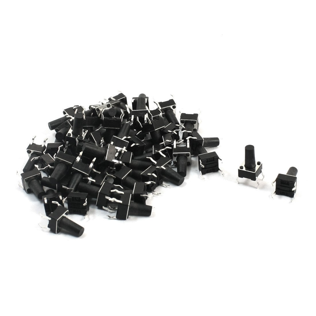 55Pcs Momentary Tact Tactile Push Button Switch 6x6x10.5mm 4-pin DIP