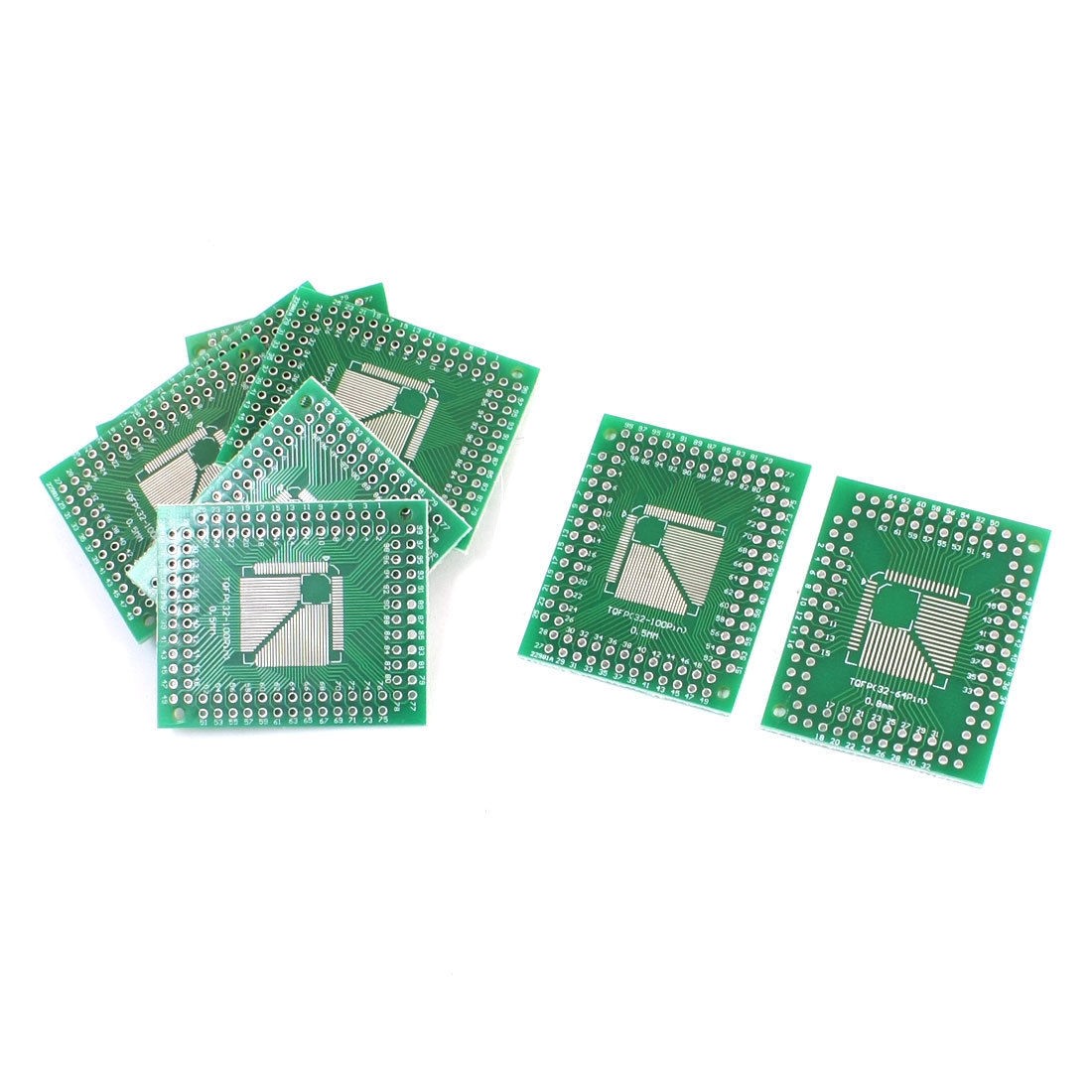 10pcs SMD TQFP32/44/48/6<wbr/>4/84/100 0.5/0.8mm 2 Sides PCB Adapter Plate