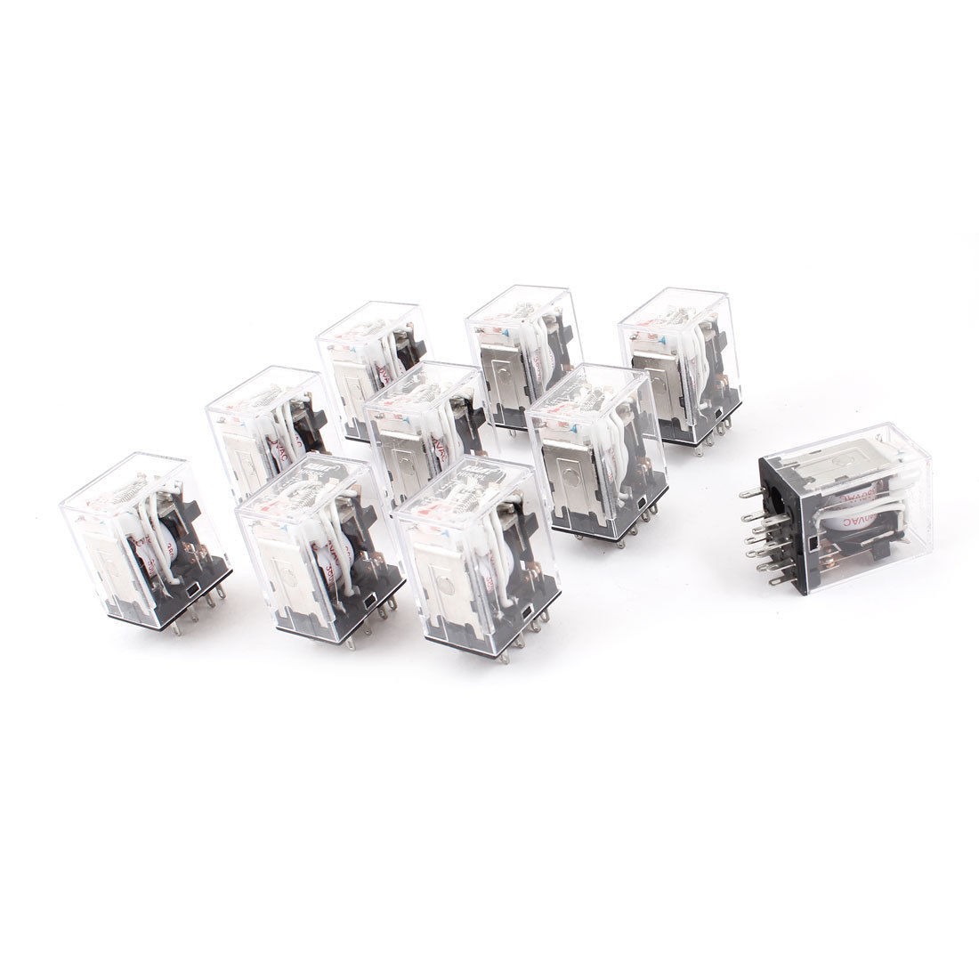 HH53PL AC 380V Coil 11 Pins 3PDT Red LED Lamp Electromagneti<wbr/>c Relay 10 Pcs