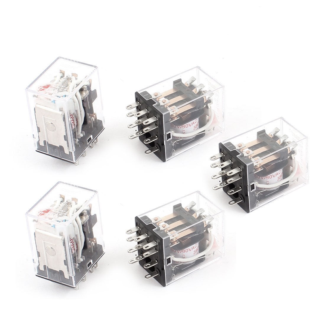 HH53PL AC 380V Coil 11-Pin 3PDT Red LED Light Electromagneti<wbr/>c Relay 5 Pcs