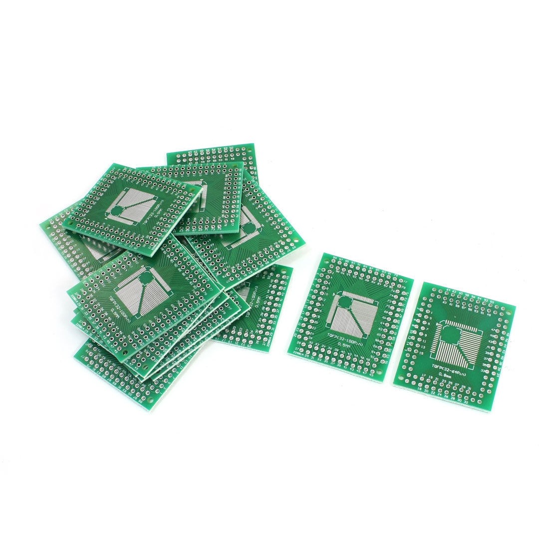 15Pcs SMD TQFP(32-100) 0.5mm 0.8mm to 2.54mm DIP IC PCB Adapter Converter Plate