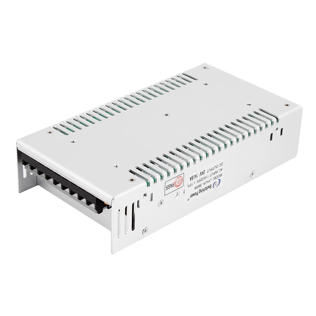 AC110/220V 14.6A Silver Tone Shell LED Light Switch Power Supply Driver Adapter