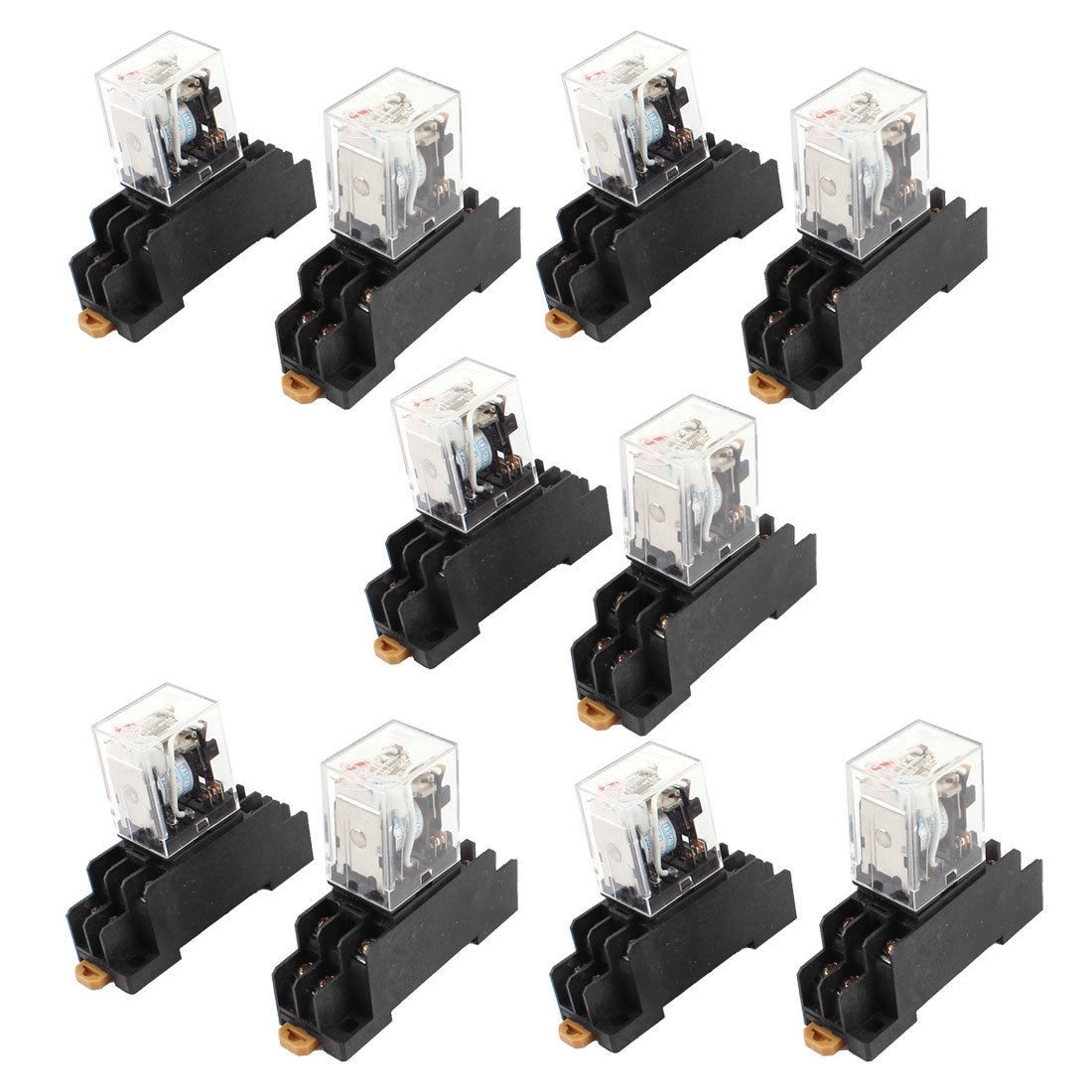 AC 110/120V Coil Red Indicator Light DPDT 8 Pins Power Relay + Socket Base