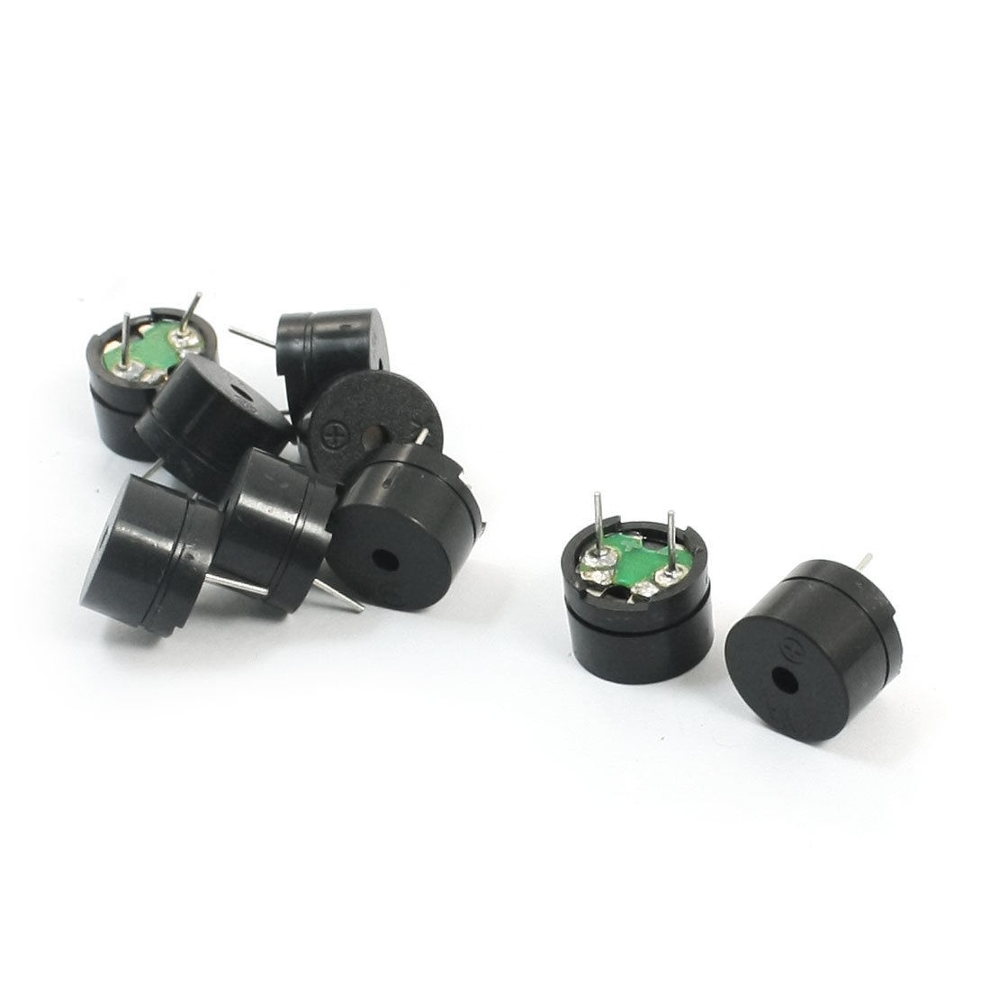 8 Pcs 42 Ohm 2Pin Black Industrial Passive Electronic Alarm Buzzer 12mm x 8mm