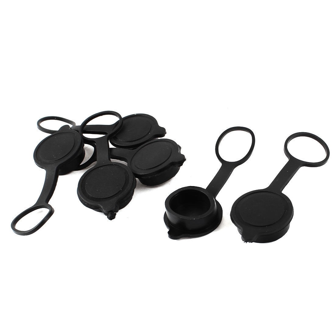 6pcs Black Waterproof Anti Dust Aviation Connector Plug Cap for GX16
