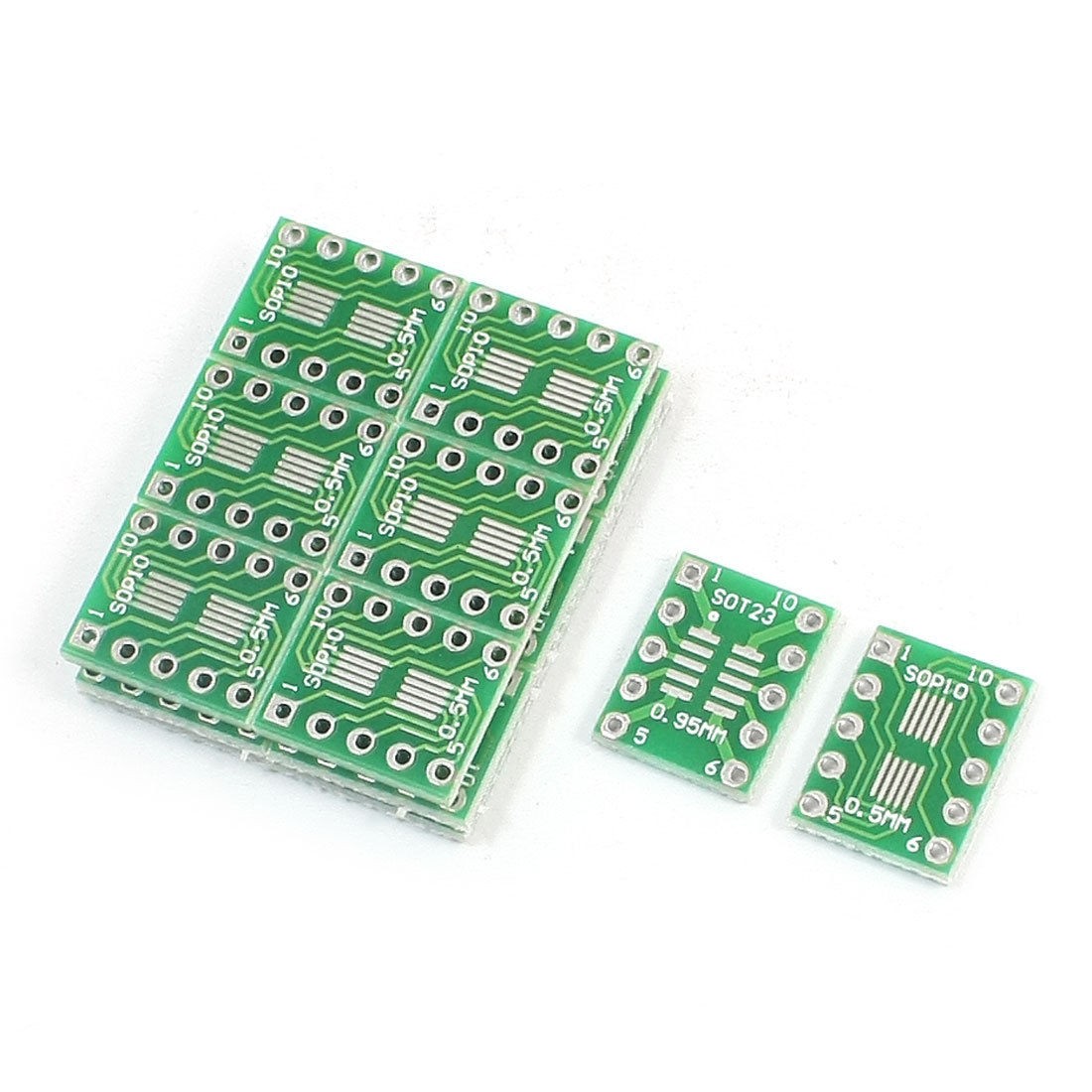 20 Pcs Dual Sides SMD SMT SOT23 MSOP10 to DIP10 Adapter PCB Board Converter