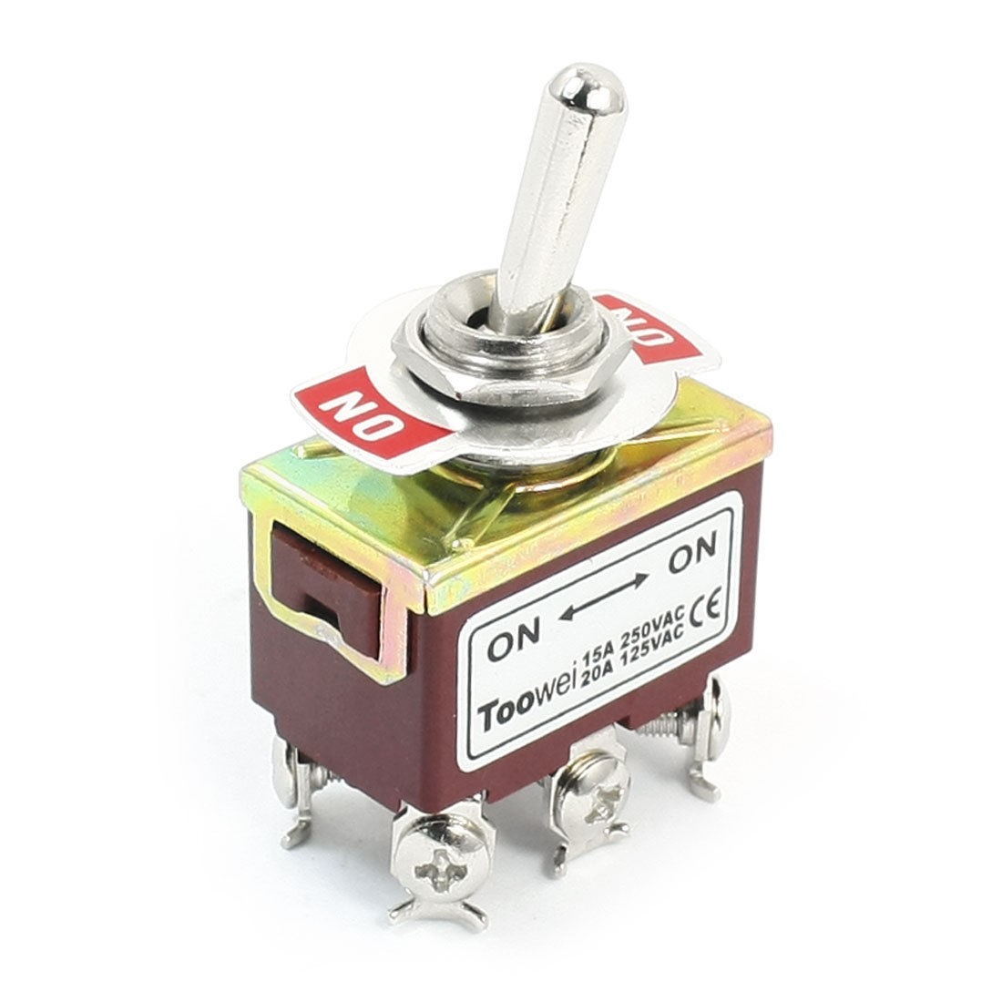 ON/ON 6 Screw Terminals Latching Power Control Toggle Switch AC 125V 20A T702BW