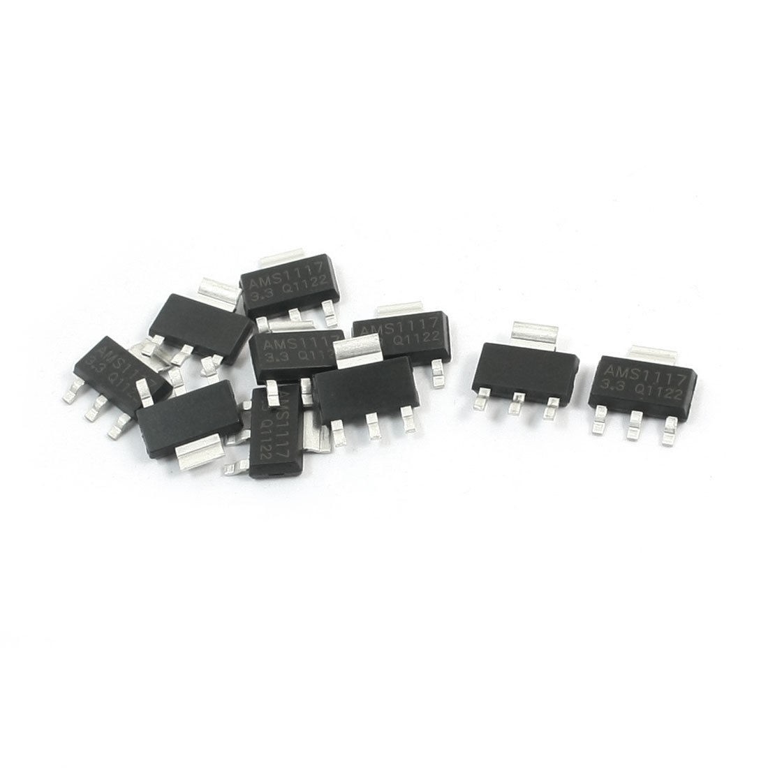 10 Pcs AMS1117 SOT-223 SMD SMT Type DC/DC Voltage Regulator Adapter IC Chip
