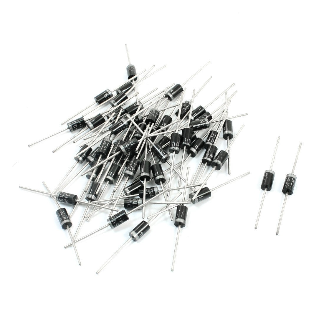 55 Pcs 400V 3A Polarized Rectifying Axial Rectifier Diodes 1N5404