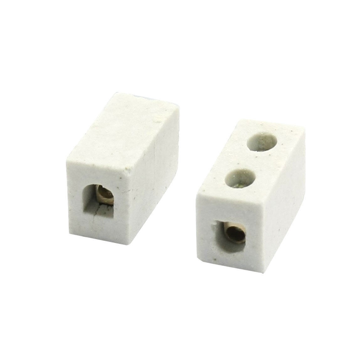 2 Pcs 1W2H High Temperature Porcelain Ceramic Terminal Block 5A 110-600V