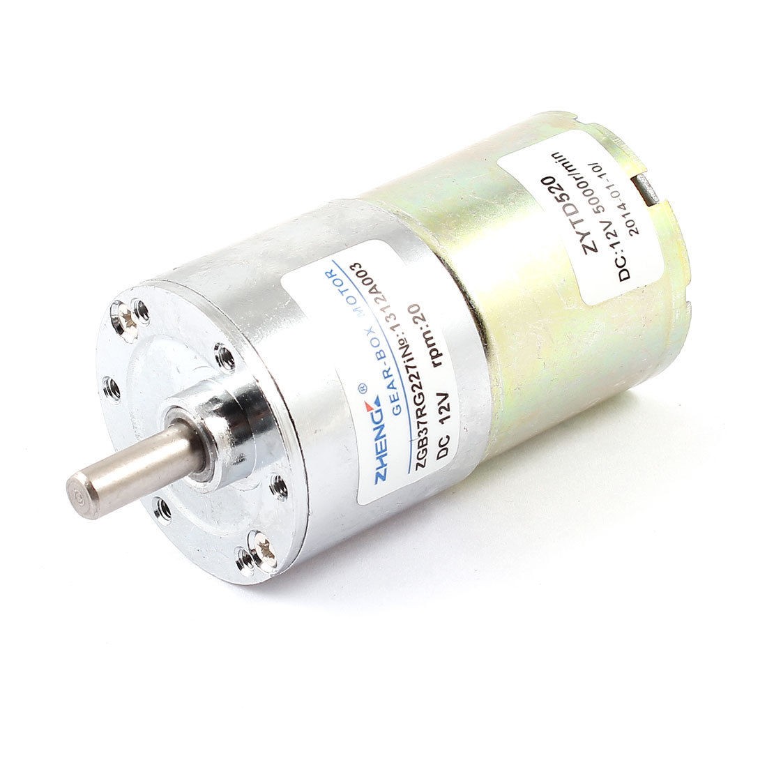 DC 12V 20 RPM Speed 6mm Dia Shaft Magnetic Gearbox Electric Geared Motor