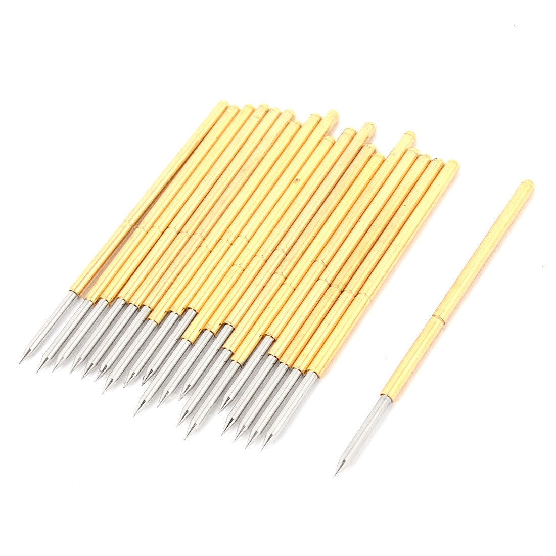 20 Pcs P100-B1 1.5mm Concave Round Tip 33.3mm Length Test Probes Pin