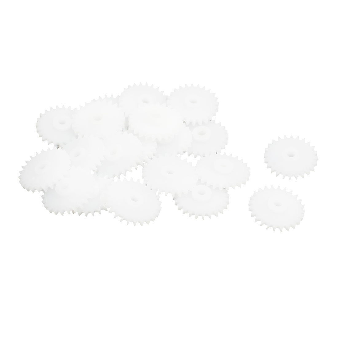 RC Airplane Transmission Axle 13mm x 2mm 24 Teeth Plastic Motor Gear 20 Pcs