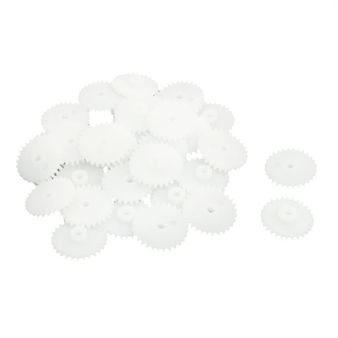 Toy Car Model Motor Transmission Axle Single Reduction Gear 15mm x 2mm 30 Pcs