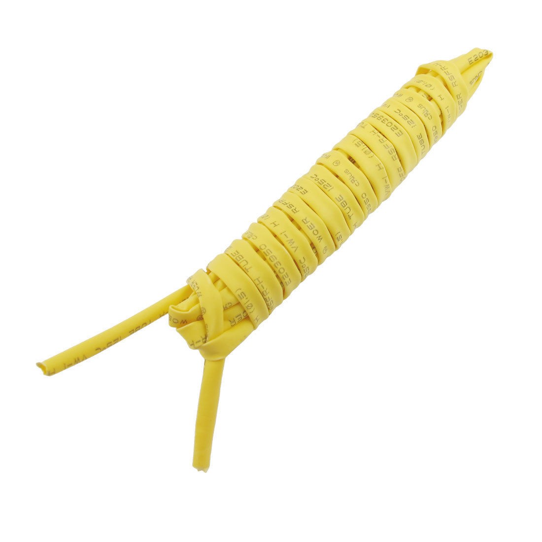 Ratio 2:1 1.5mm Dia Yellow Polyolefin Heat Shrinkable Tube 2M 6.6Ft