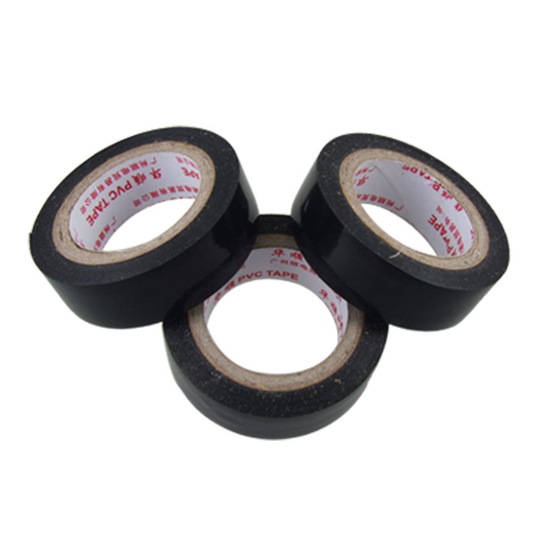 3 Pcs Black PVC Plastic Cable Insulation Electric Tape