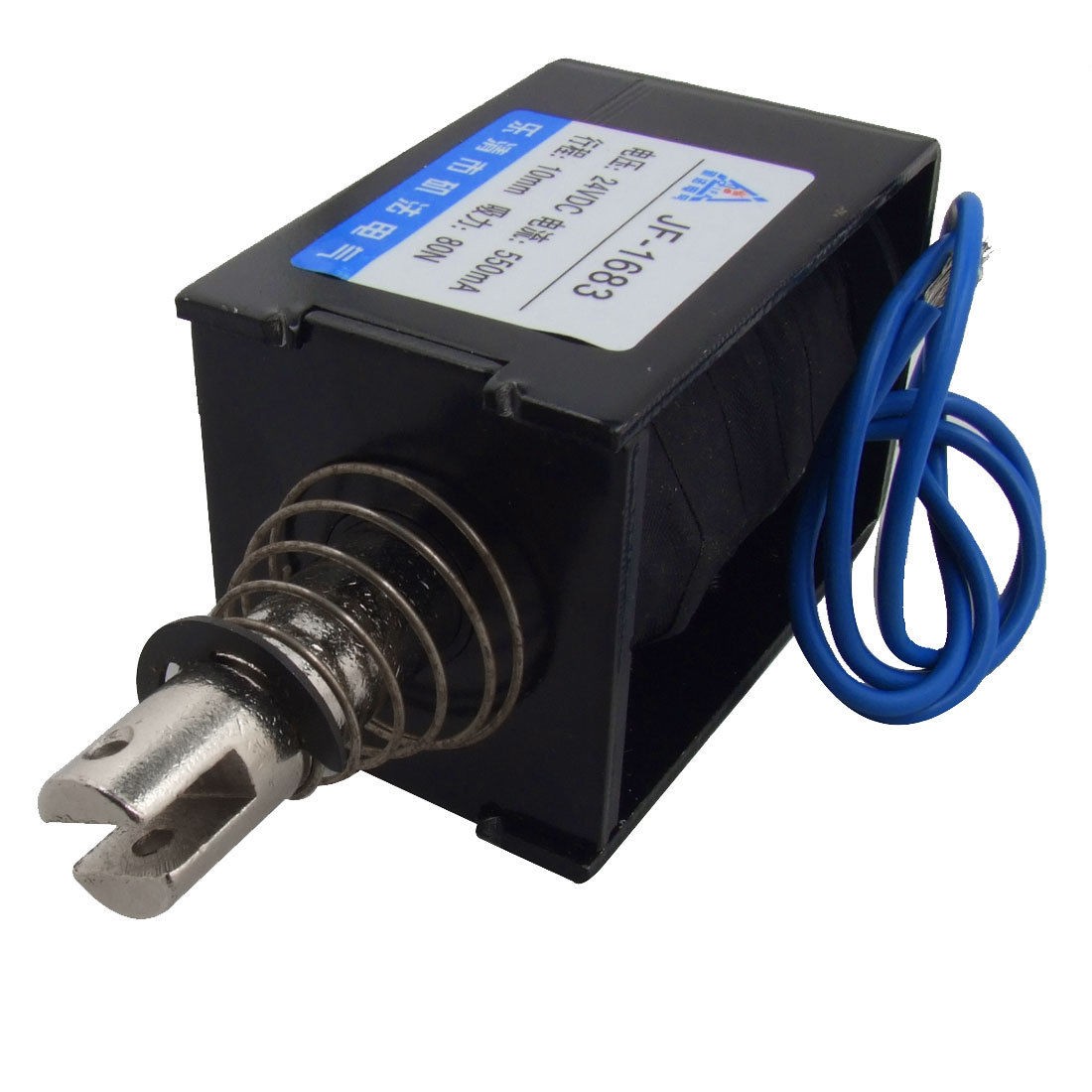 DC 24V Stroke 10mm Force 80N Open Frame Solenoid Electromagnet