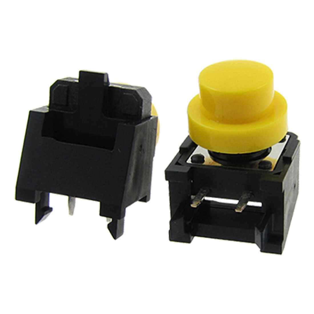 2 x Momentary Tact Tactile Push Button Switch Right Angle 12 x 12mm x 13mm w Cap