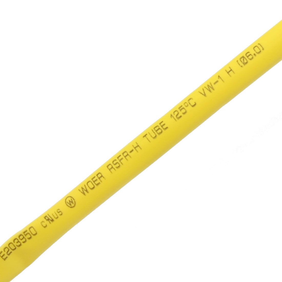 6.0mm Diameter Ratio 2:1 Heat Shrinking Shrinkable Tube Yellow 6M 20Ft