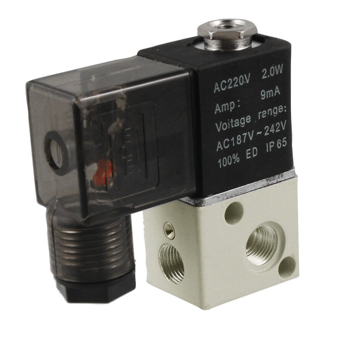 AC 220V 2 0W 3V1 06 2 Position 3 Way Magnetic Solenoid Valve