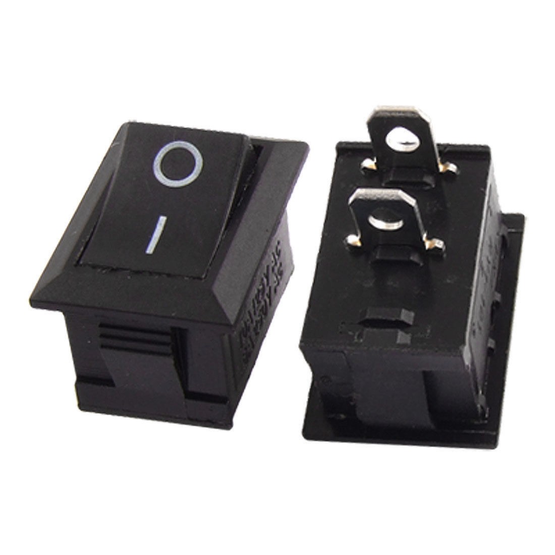 10x Black ON-OFF 2 Position SPST 2 Pin Snap in Rocker Switch 6A/250V 10A/125V AC