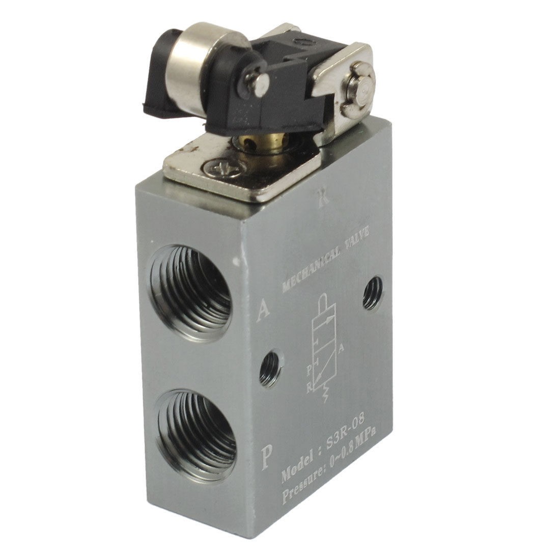 1/4" PT Thread Three Way Two Position Double Roll Mechanical Valve S3R-08