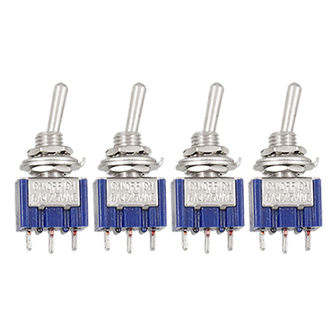 4 Pcs 3 Pins SPDT ON/OFF/ON Toggle Switches AC 125V 6A
