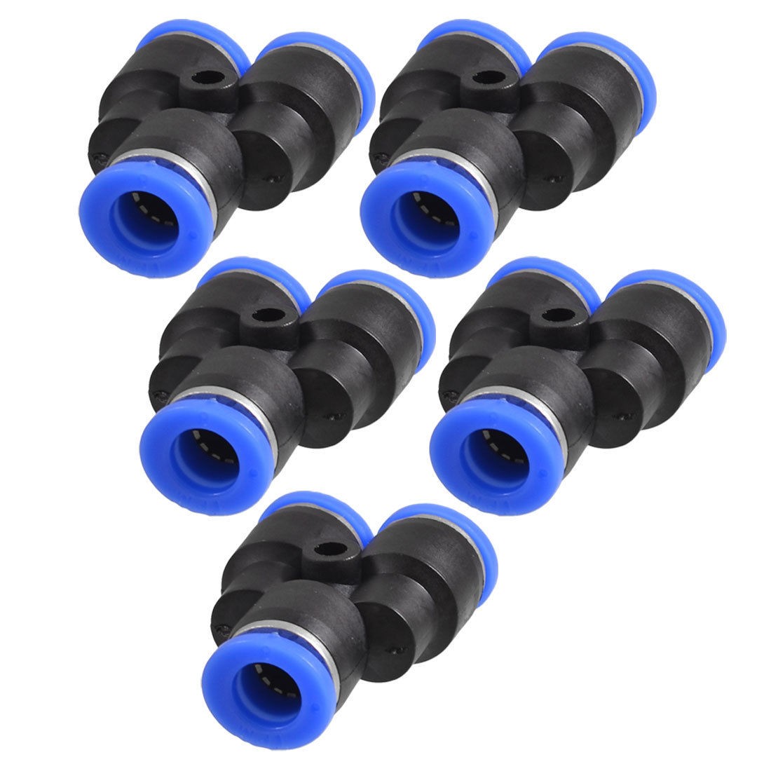 5X Air Piping Y Adapters 8mm to 8mm One Touch Fittings Quick Connectors