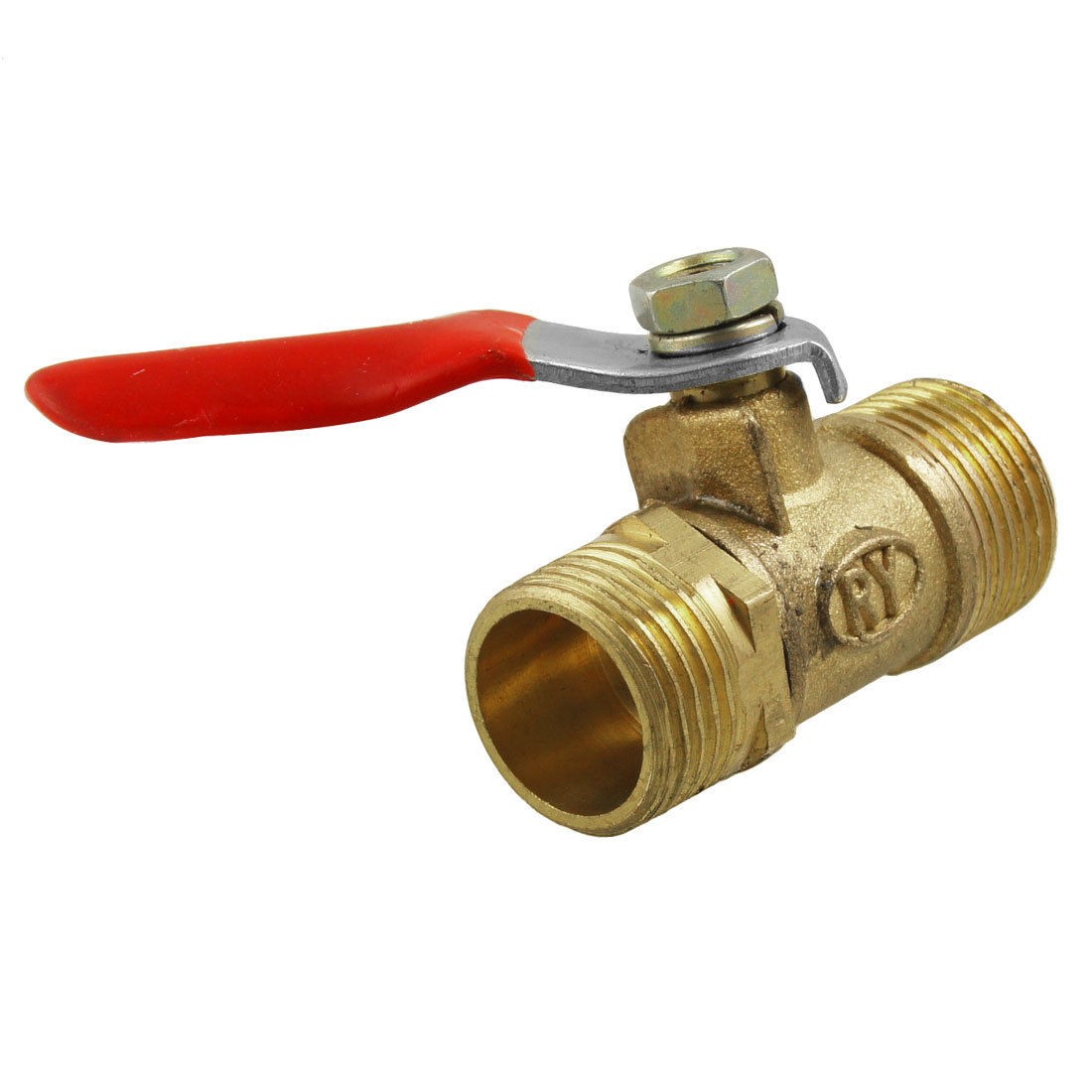 3/8"PT 16mm Male Threaded Full Port Red Lever Handle Ball Valve