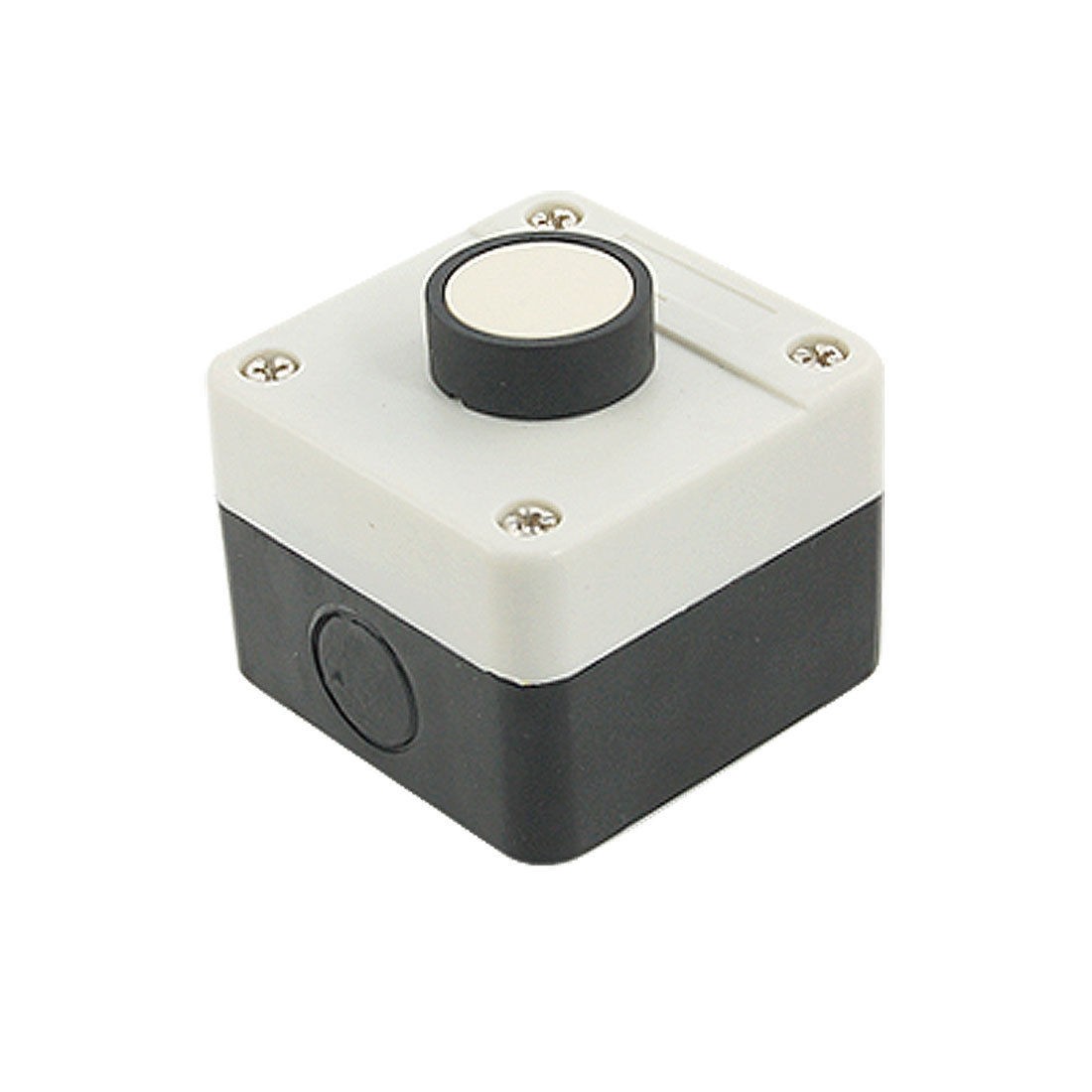 AC 400V 10A 1NO White Momentary Flat Push Button Switch